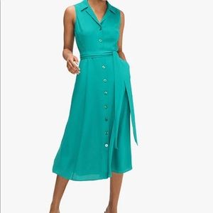 Kate Spade Smocked Satin Shirtdress